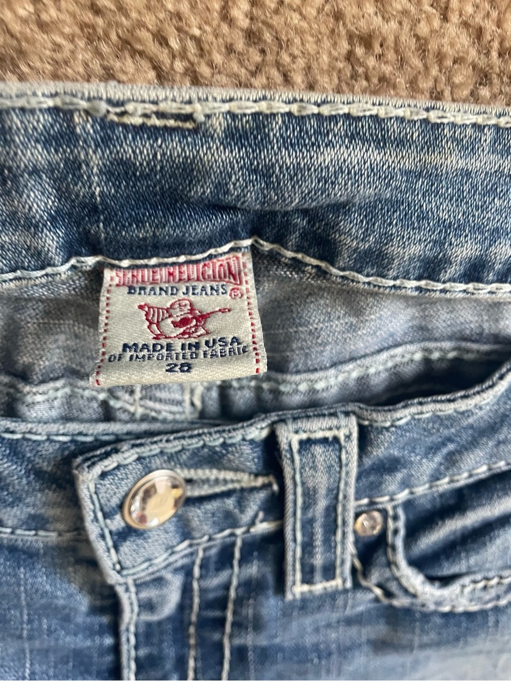 True Religion Women's Light Blue Flare Jeans - Picture 2 of 6